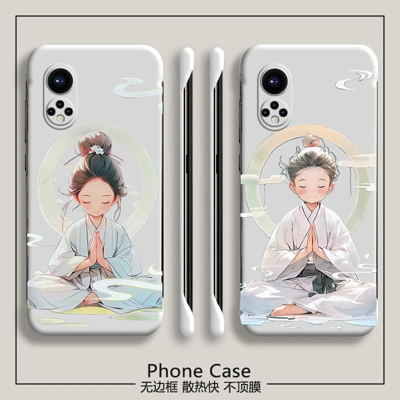 男孩女孩华为nova9手机壳无边框9pro半包5g超薄新款防摔男女散热