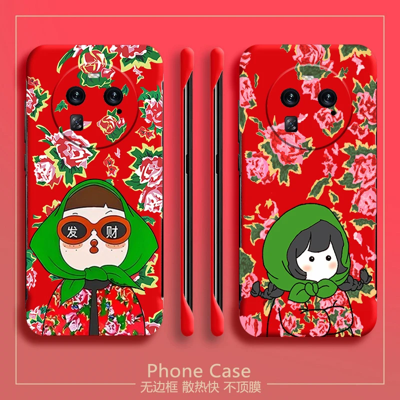 新年龙年oppofindx6手机壳x6pro无边框半包超薄红色防摔男女散热