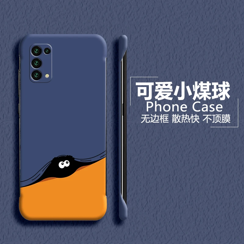 小煤球opporeno5手机壳reno5pro无边框reno5pro+半包超薄新款防摔