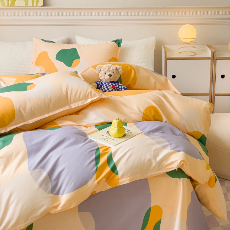 全棉床品四件套100%纯棉被套床单三件套床上用品四件套推荐入春秋