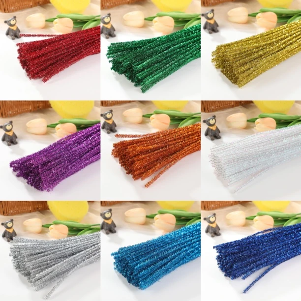 金葱毛根加密彩色毛根扭扭棒幼儿园儿童益智手工DIY制作混色毛根