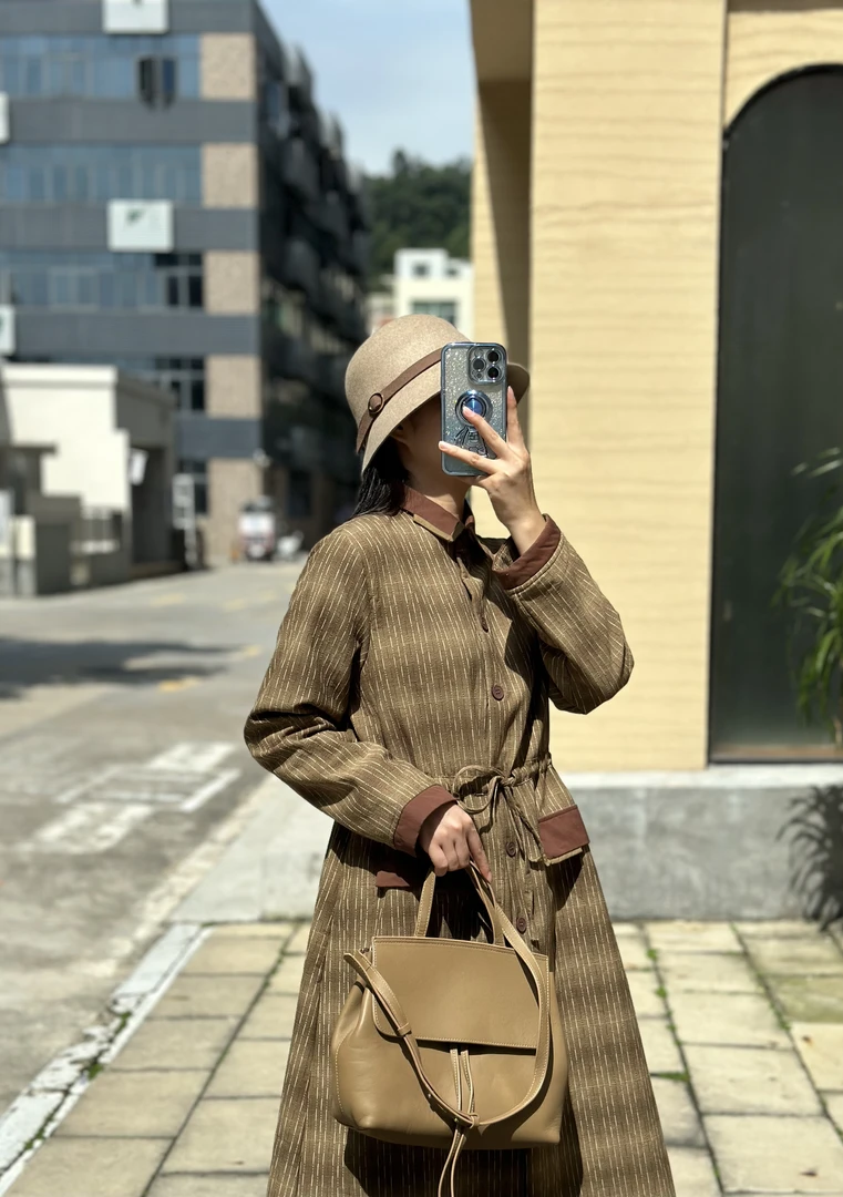 23236加绒外套设计师原创时尚复古轻奢经典百搭秋冬