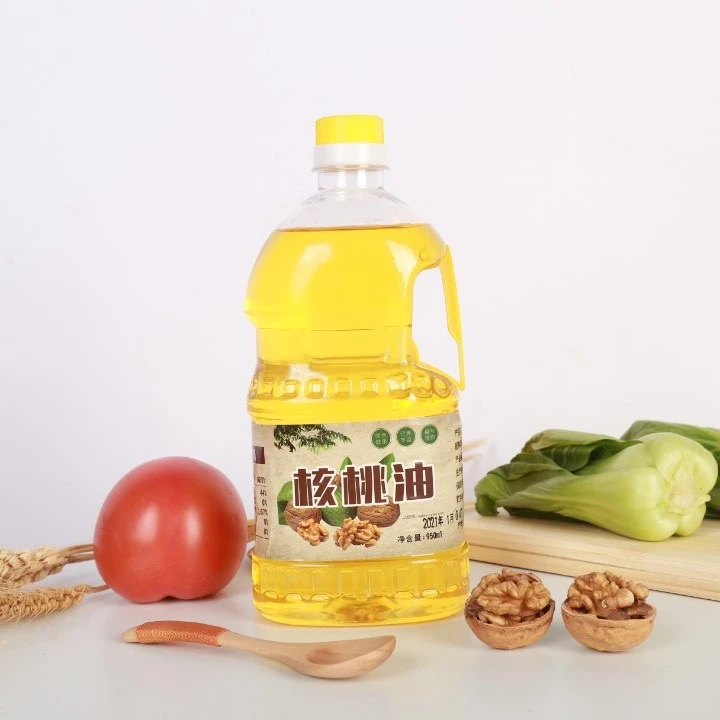 语荷冷榨核桃油纯正1000ml高端食用油产地直供1.8斤零添加勾兑对