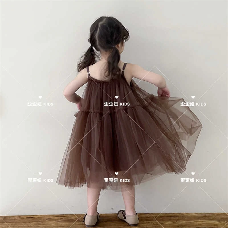 【歪歪妞童装】2454女童宝宝洋气吊带蓬蓬裙软糯连衣裙公主六一裙