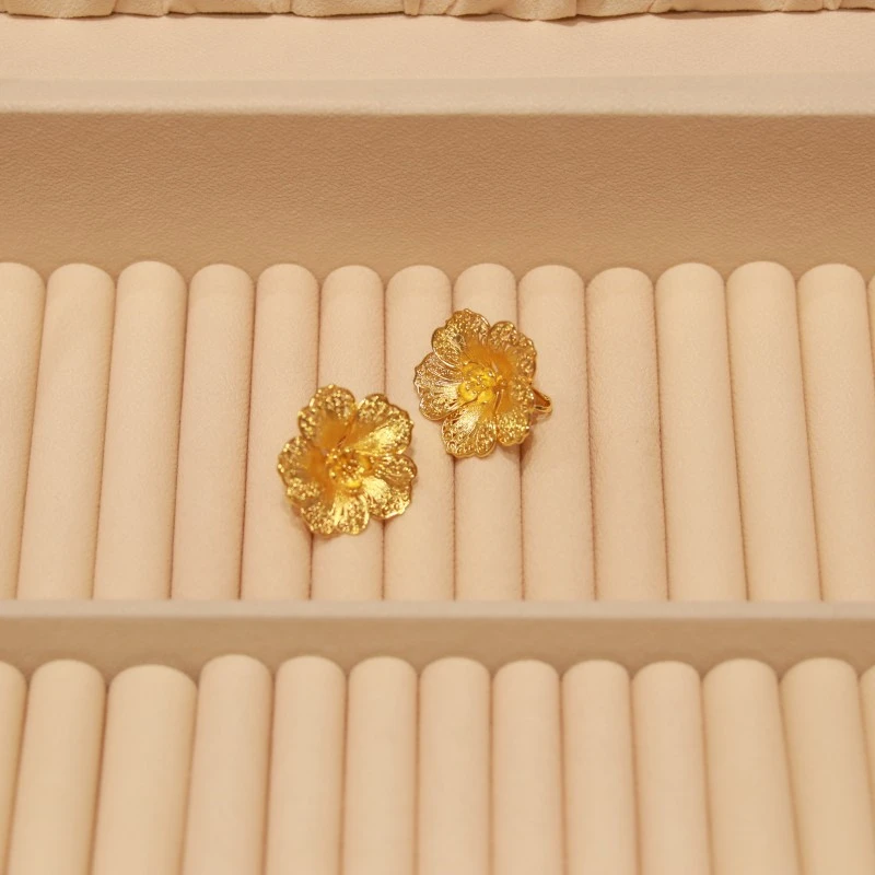 合金婚庆饰品 12091新款中式秀禾配件金色耳饰