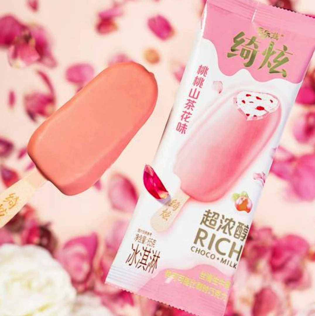 【2支】绮炫桃桃山茶花味冰淇淋 65g*2支