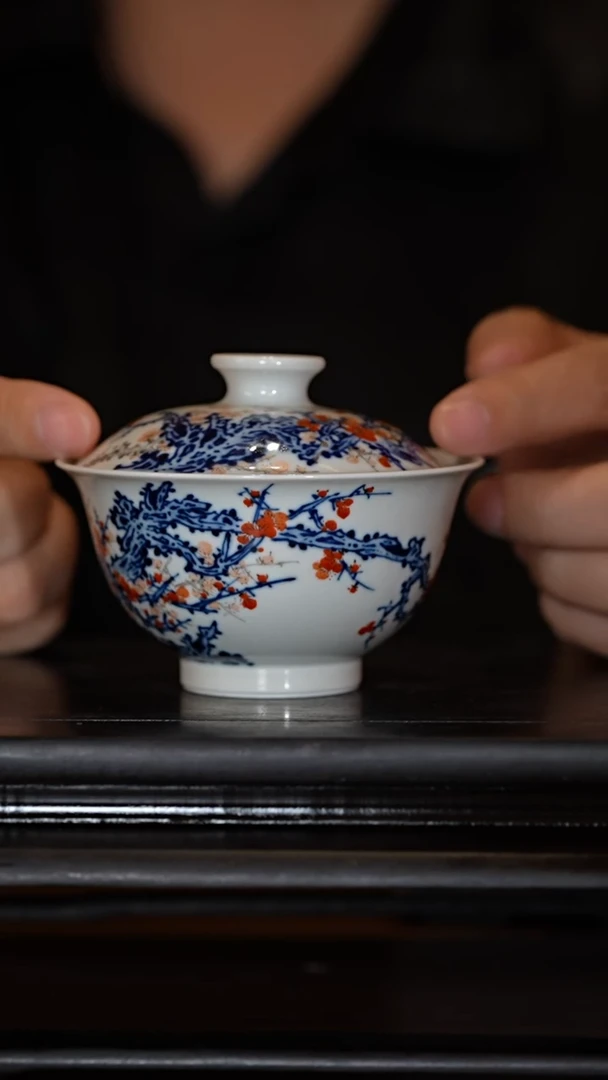 【闪购商品】杯cl-梅花二才盖碗景德镇陶瓷