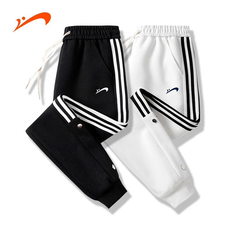 【铆钉三条杠】贵人鸟条纹运动裤情侣休闲长裤女薄荷曼波束脚卫裤