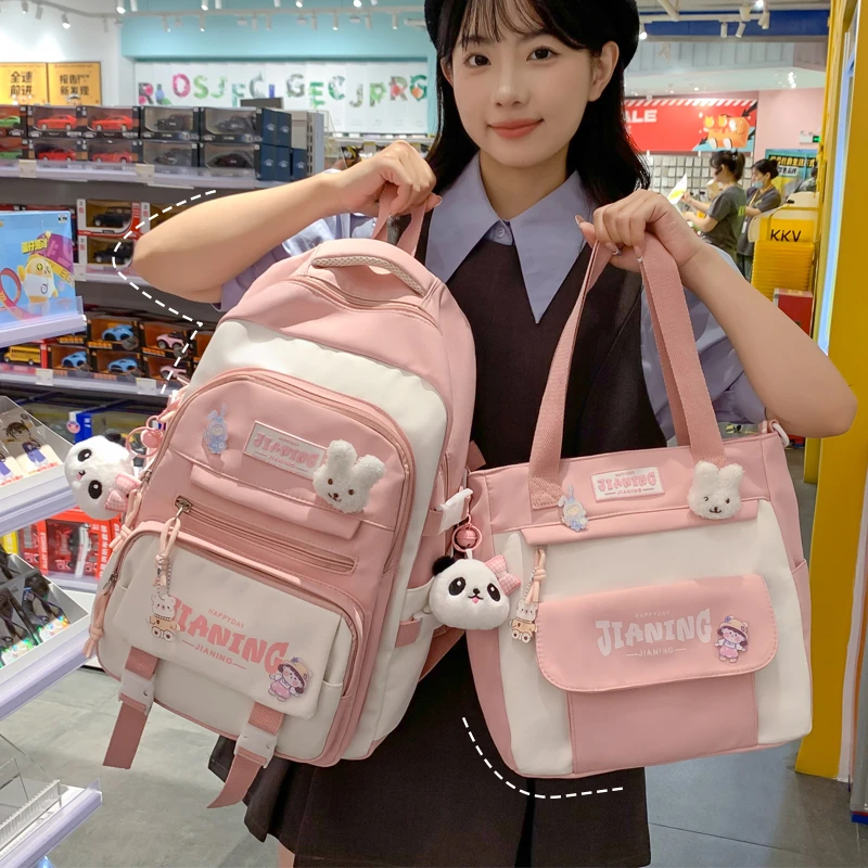 小清新书包女初中生森系少女ins风小学生3-6年级双肩包减负背包