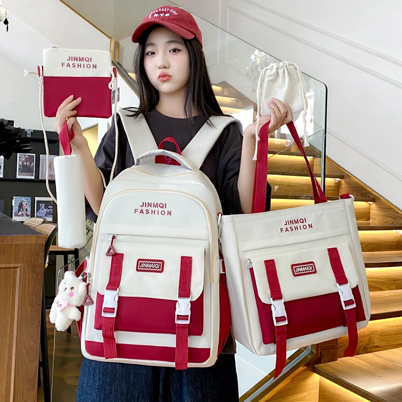 小学生书包女可爱ins风三到六年级减负大容量初中生潮牌双肩包