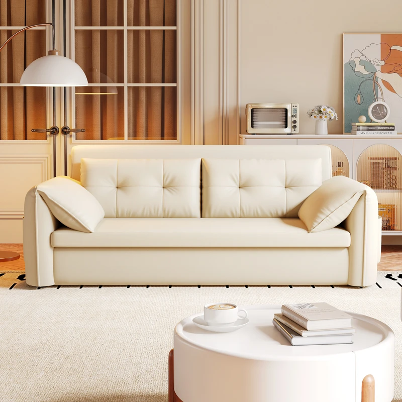 电动沙发床皮艺无线遥控多功能两用储物客厅家用大象耳朵折叠床