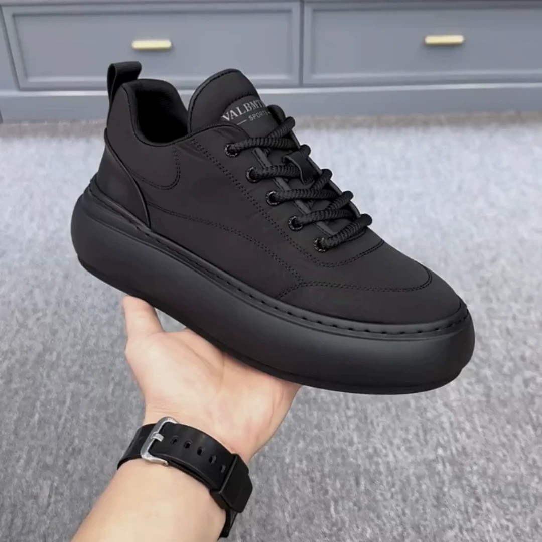 冬季新款潮流羽绒布棉鞋加绒保暖百搭黑色休闲鞋230929-BZS