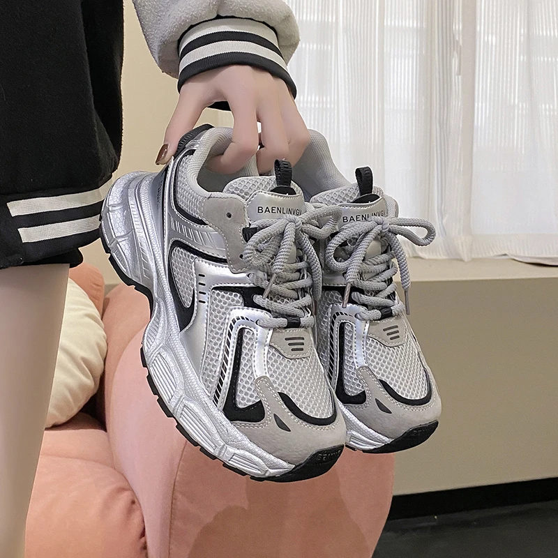 女鞋2024新款春款赵露思同款老爹鞋夏季软底不累脚旅游运动休闲鞋