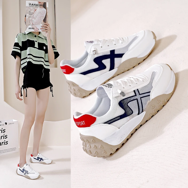 夏季女鞋配裙子2025新款软底透气防臭运动休闲鞋一脚蹬百搭阿甘鞋