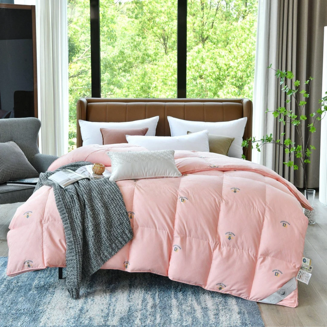 双喜堂〖小蜜蜂〗羽绒被壳纯棉双层 立体边 防钻绒 翻新专用被壳