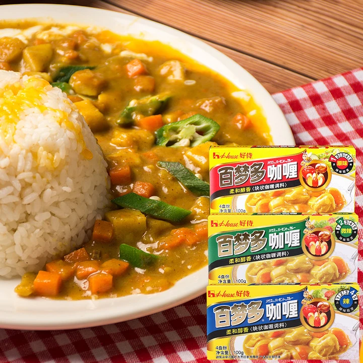 百梦多咖喱块 原味口味好侍日本咖喱宝宝儿童专用家用调料块100g