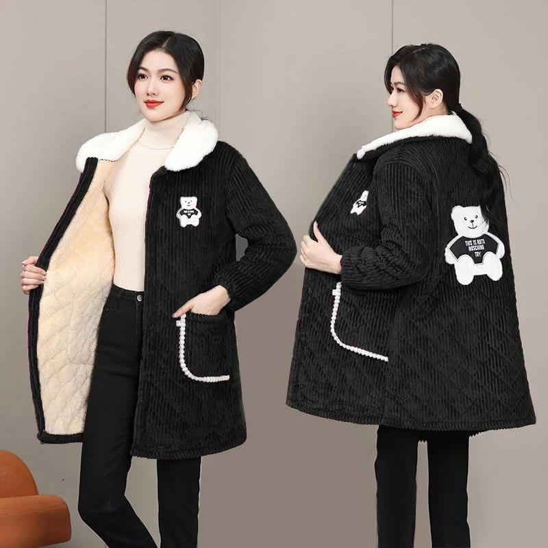 长袖围裙罩衣工作服成人加绒加厚外套时尚防水外穿家用连帽中长款