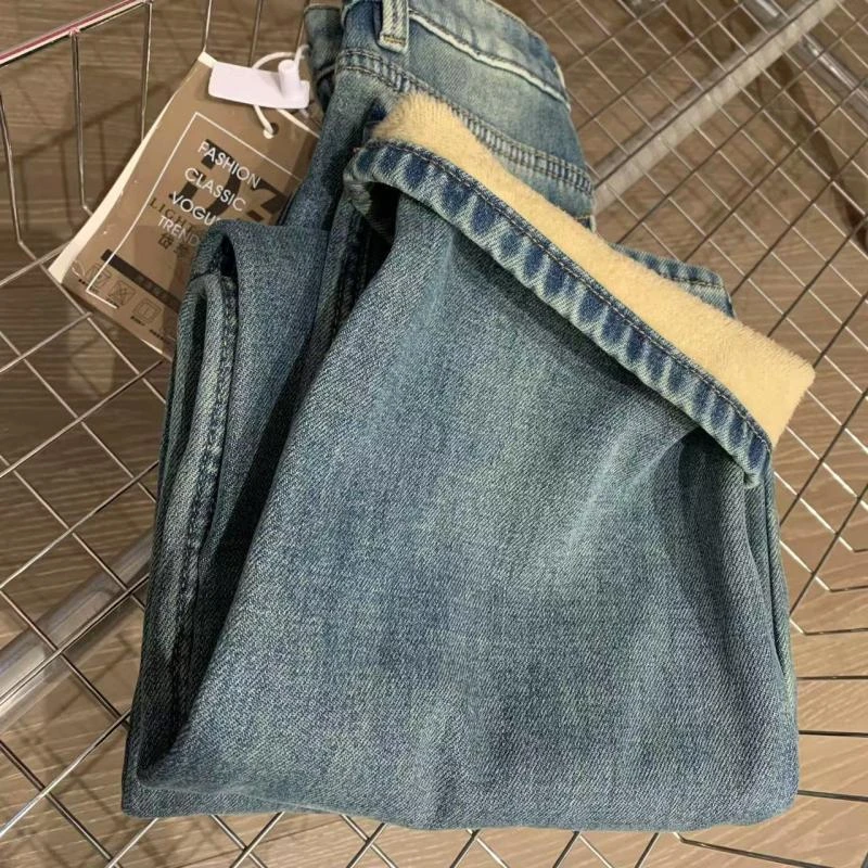 【加绒】KZ4624 秋冬日常通勤保暖显瘦牛仔裤女   104