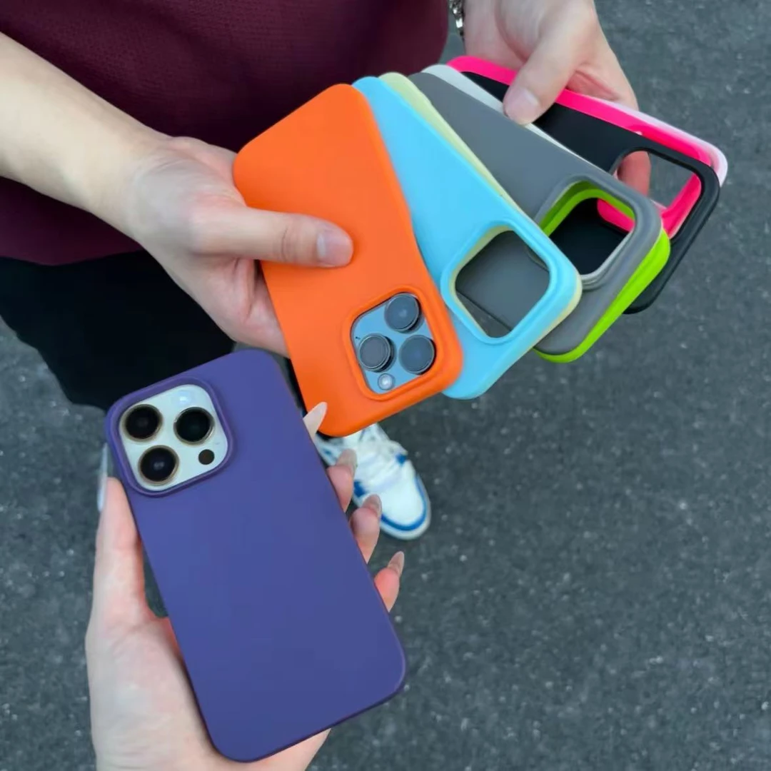 韩国ins磨砂半包13苹果15手机壳14无边框12高颜值15pro简约软壳xr