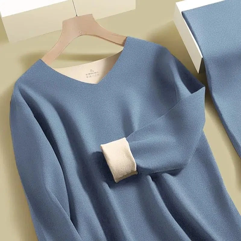 加绒德发热保暖内衣男士打底衫恒温无痕秋衣秋裤套装加厚秋冬季