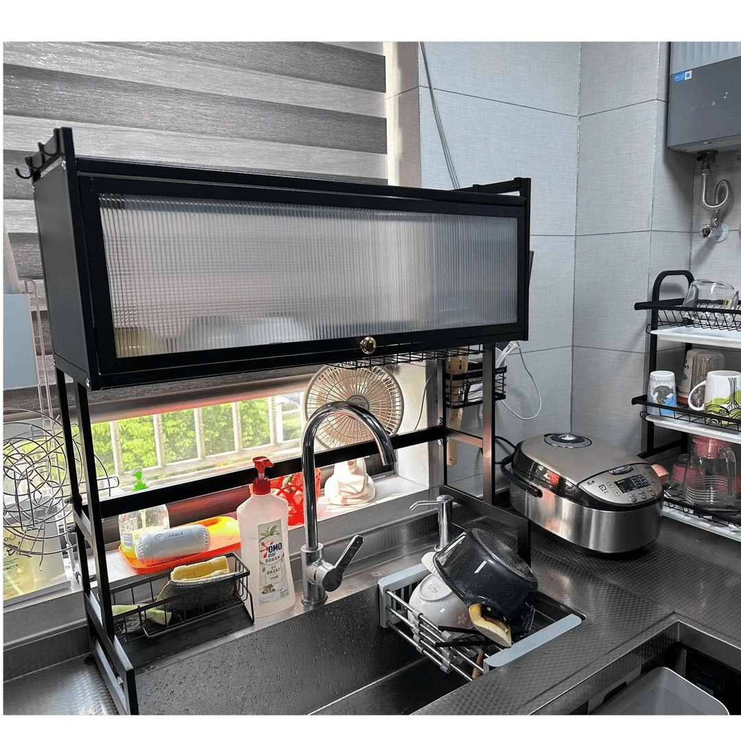 （黑色）AZT02-75CSBK水槽置物架02款75x30x80cm尾货（铁1）