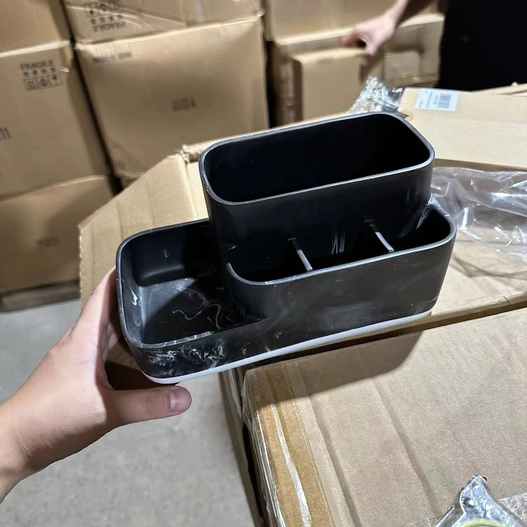 X0037283B7收纳盒黑色置物架牙刷架库存尾货（铁一）