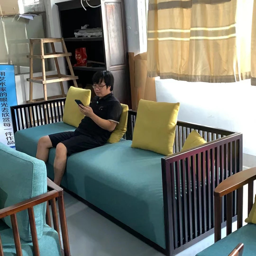 280*80*70CM黄金檀木实木沙发新中式客厅家用中式沙发