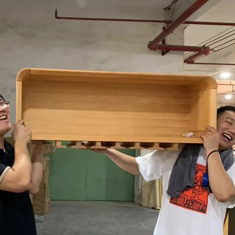 【发样品，微瑕不包安装】108长30宽41高吊酒柜榉木北欧简约家用吊柜