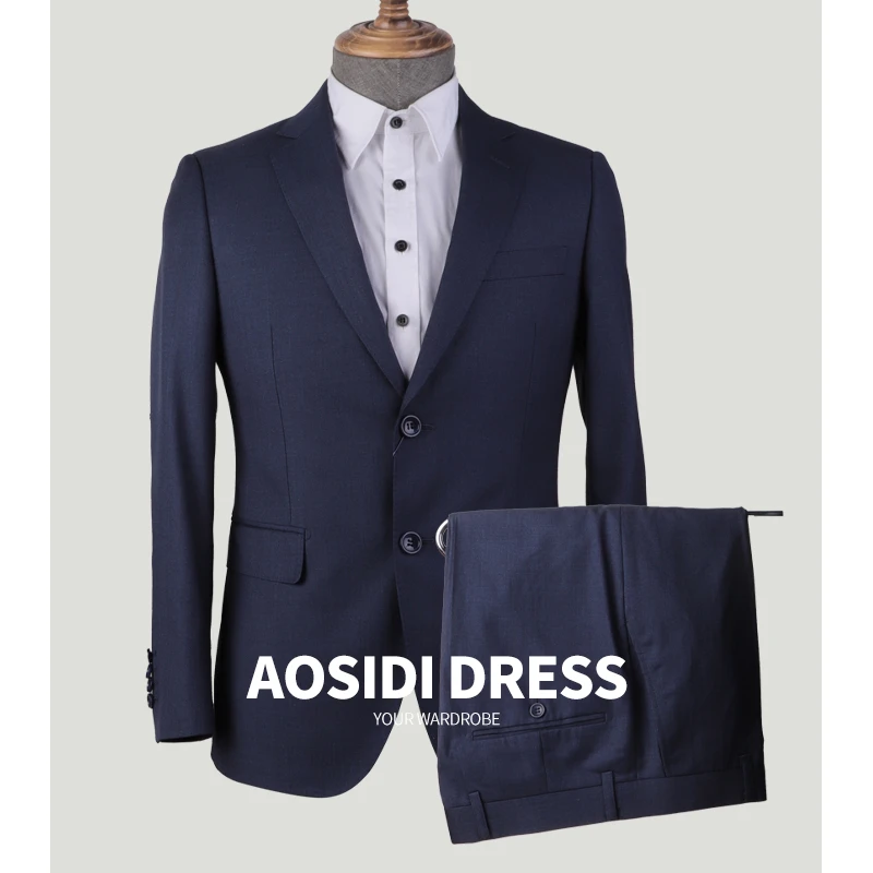 OSD男士商务通勤修身双开叉时尚款西服套装C24X01020003