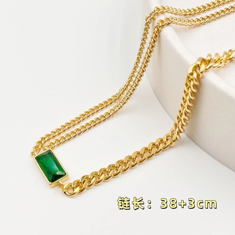 铜合金项链 【2765】法/cel/ab双层项链