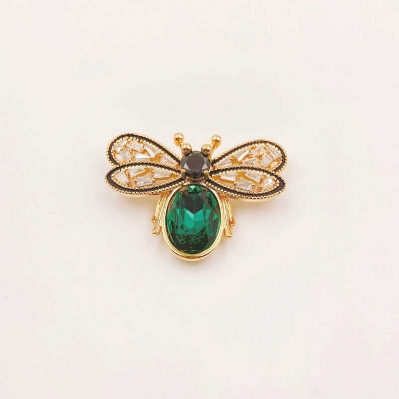 铜合金合成锆石胸针 【1706】蜜蜂胸针