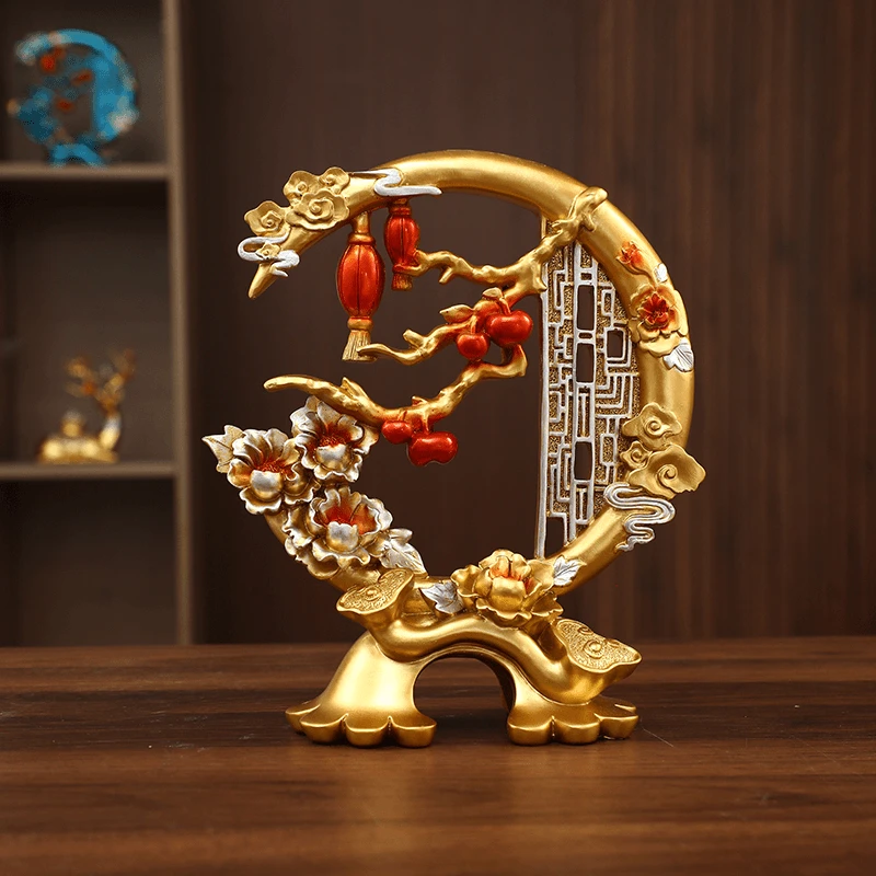 新中式福鹿电视柜高颜值摆件房间装饰品摆件乔迁新居布置装饰用品