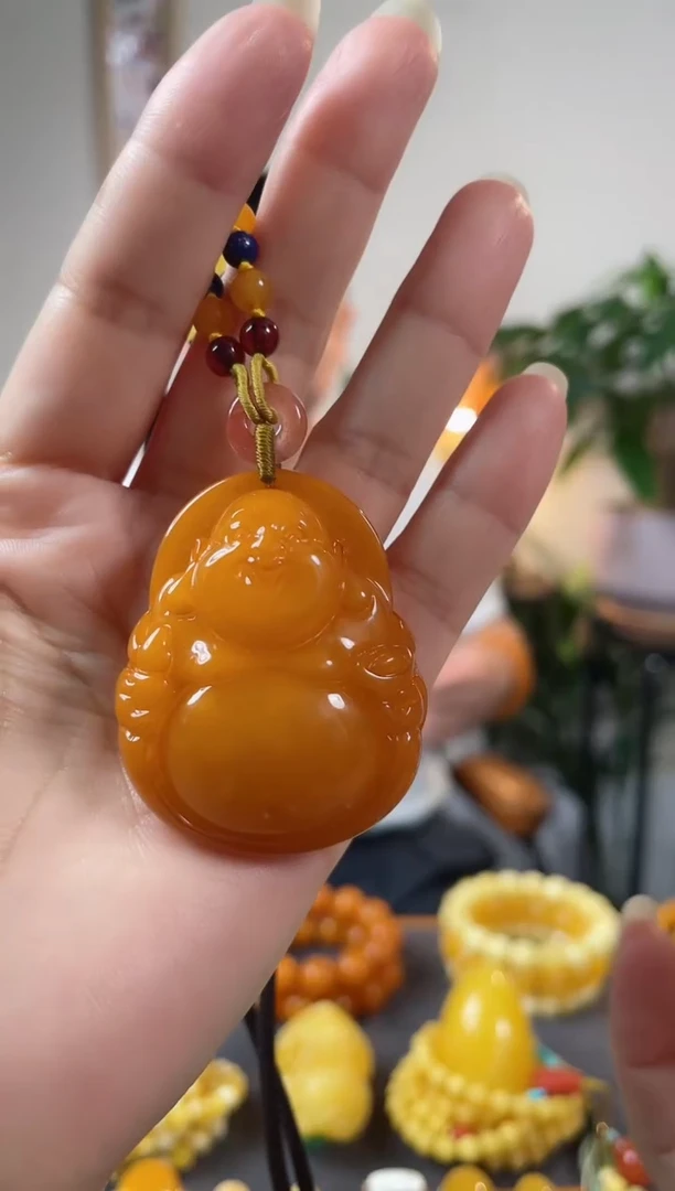 【闪购商品】蜜蜡珠宝奇石未镶嵌佛公吊坠17，假一罚十