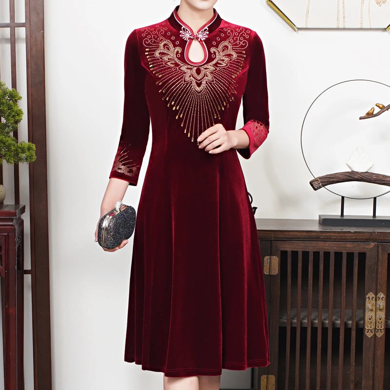 966中年女婚礼妈妈礼服年轻喜婆婆婚宴装多款可选