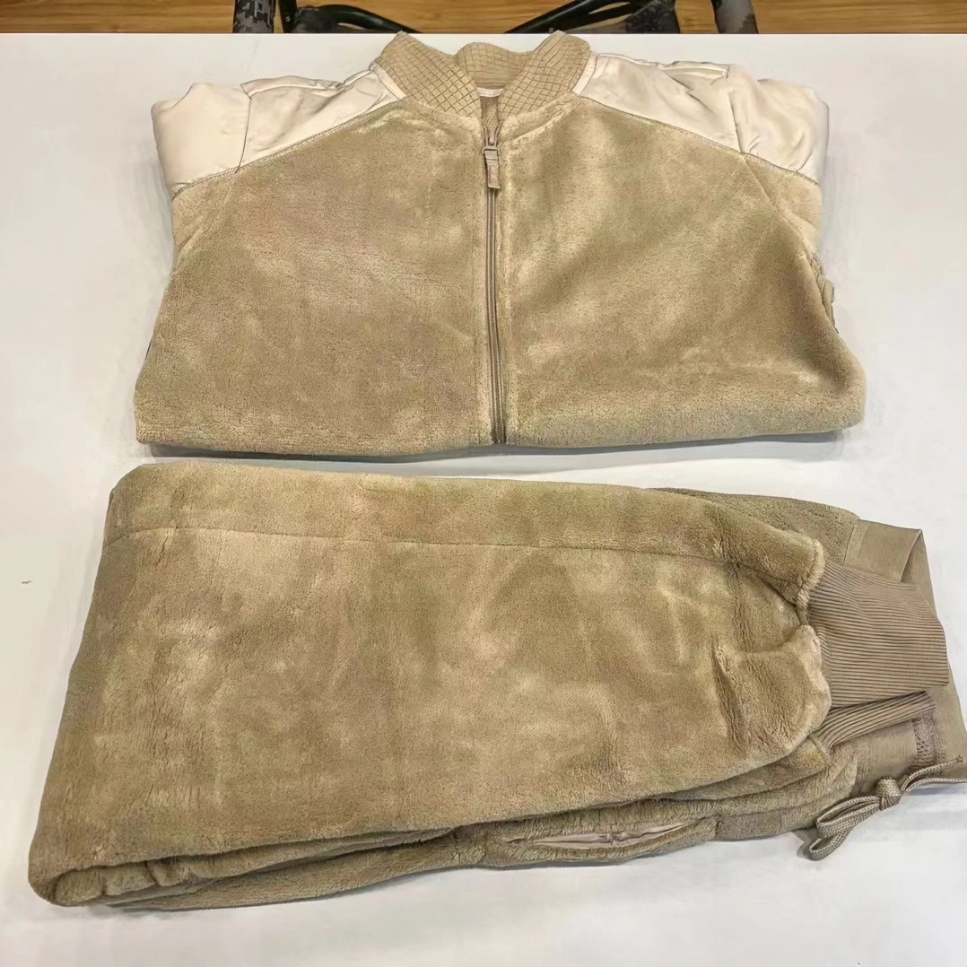 正品轻质19边防巡逻绒衣裤土黄色加厚保暖珊瑚绒户外运动绒衣裤