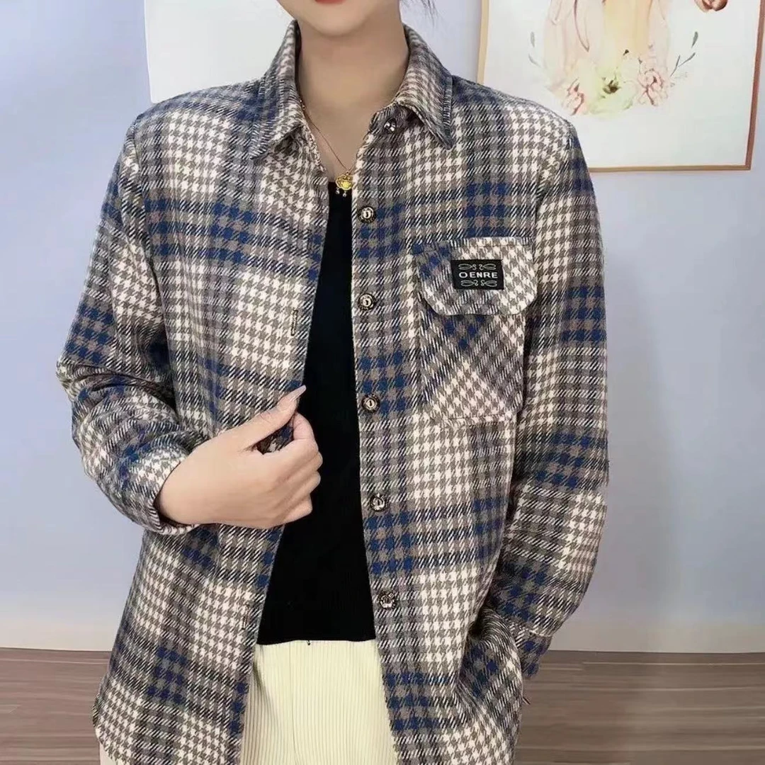 （女款）新款2024衬衫厚外套百搭