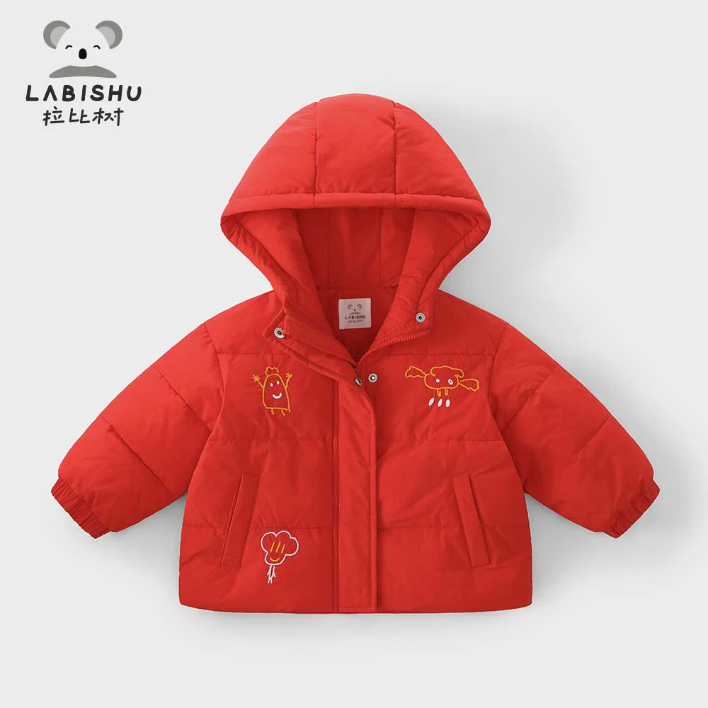 拉比树【特卖】棉服冬季新款棉衣厚上衣儿童夹棉外套休闲保暖拜年服
