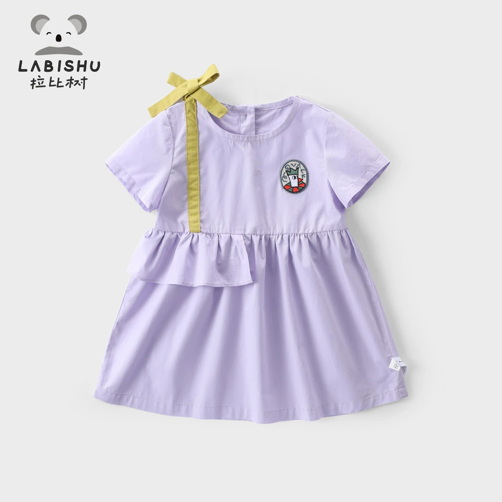 拉比树拉比树童装女童连衣裙女宝纯棉公主儿童公主裙洋气