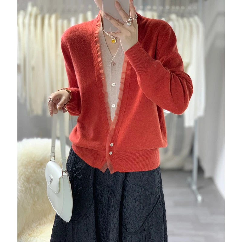 【香嘉怡新品】XJYC8691女士上衣羊毛衫开衫时尚多色百搭韩版宽松