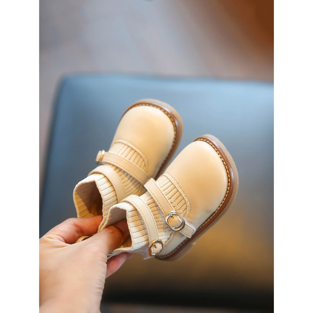 女宝宝鞋子春秋小皮鞋儿童学步鞋婴儿软底小童秋冬二棉鞋女童靴子