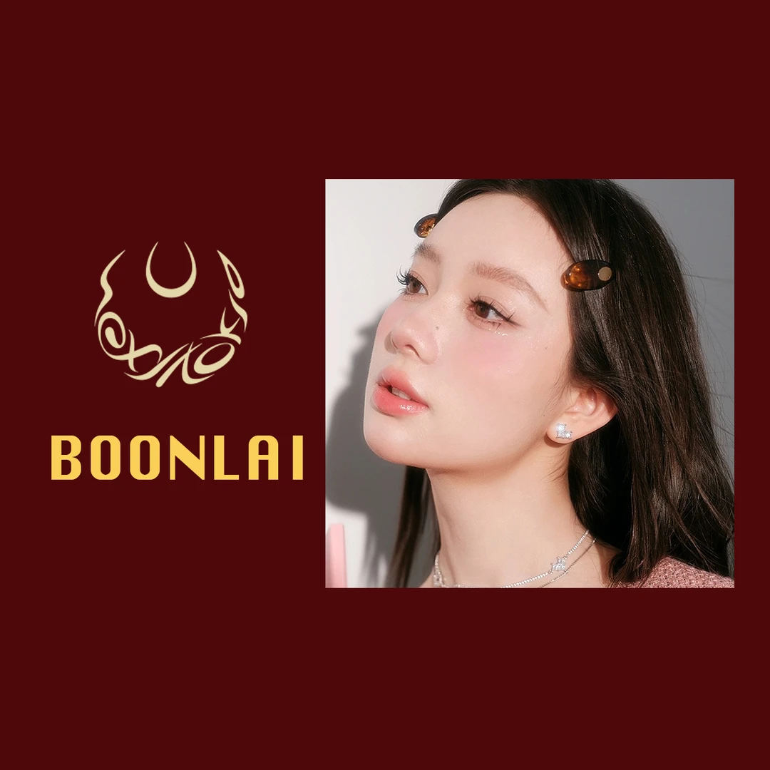 铜合金莫桑石耳饰 Boonlai 气质时尚可爱少女爱心锆石耳环775