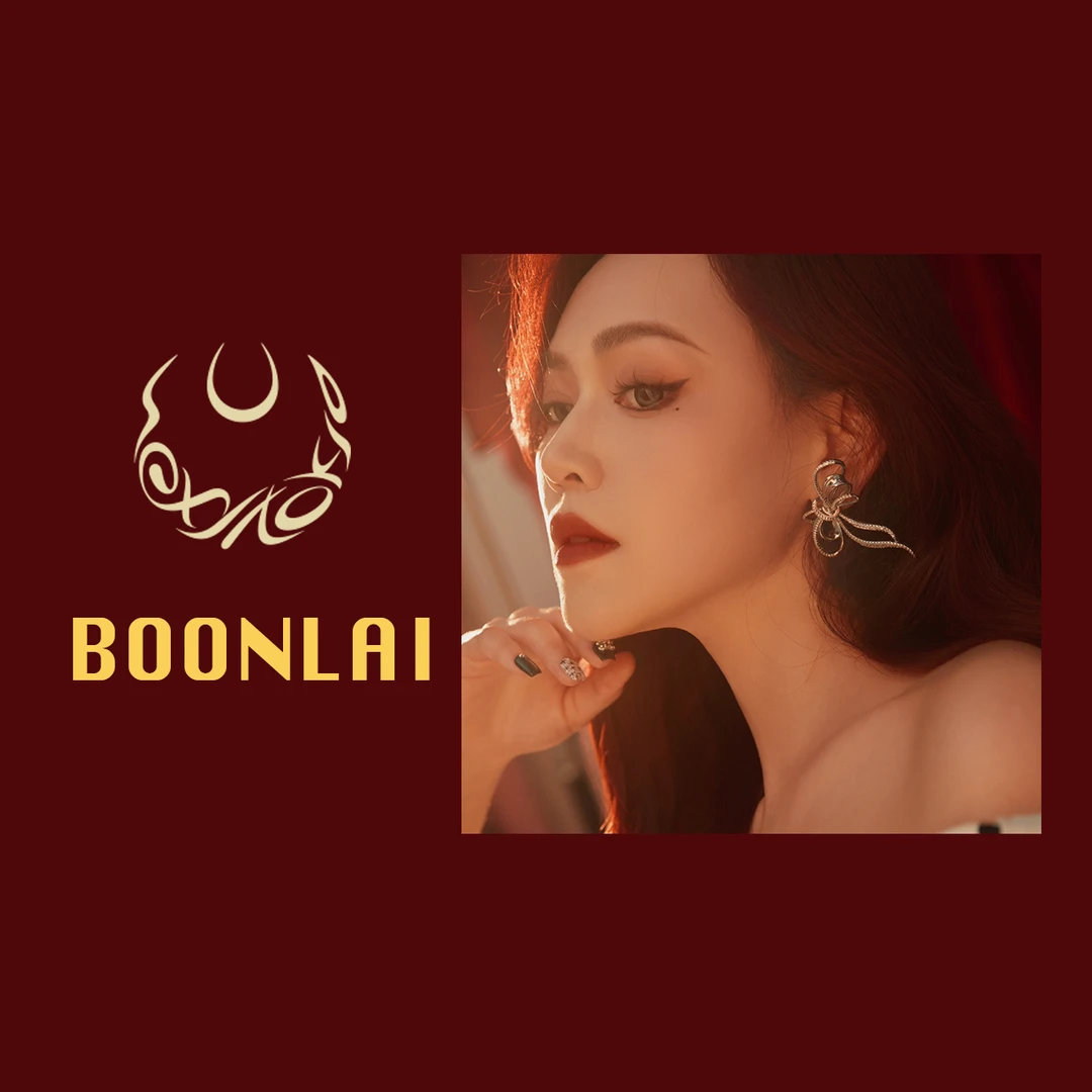 铜合金莫桑石耳饰 Boonlai 大货夸张金属蝴蝶结镶钻耳环 1838