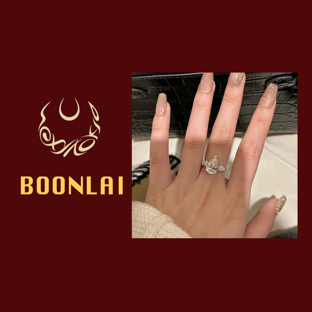 铜合金莫桑石戒指 Boonlai 清冷感高级轻奢戒指指环女x