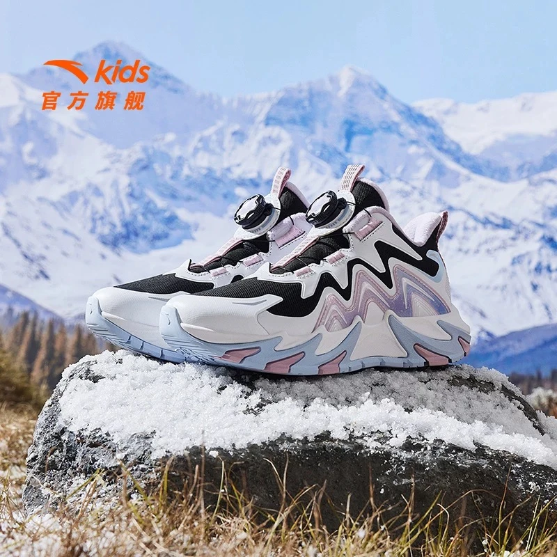 【2024户外棉鞋】安踏儿童女大童户外皮面加绒二棉鞋322446914/N