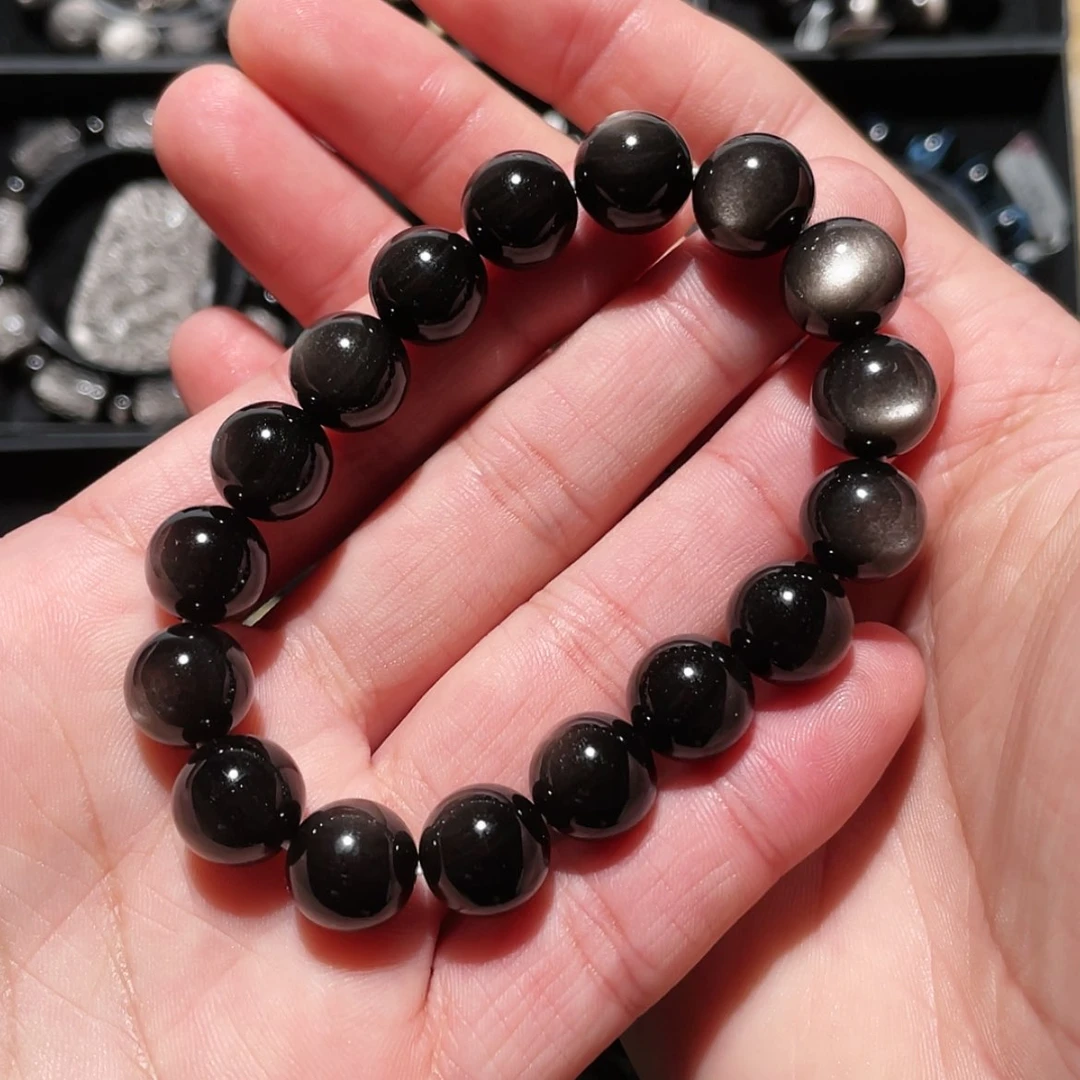 【闪购商品】黑曜岩手串未镶嵌尧****¹