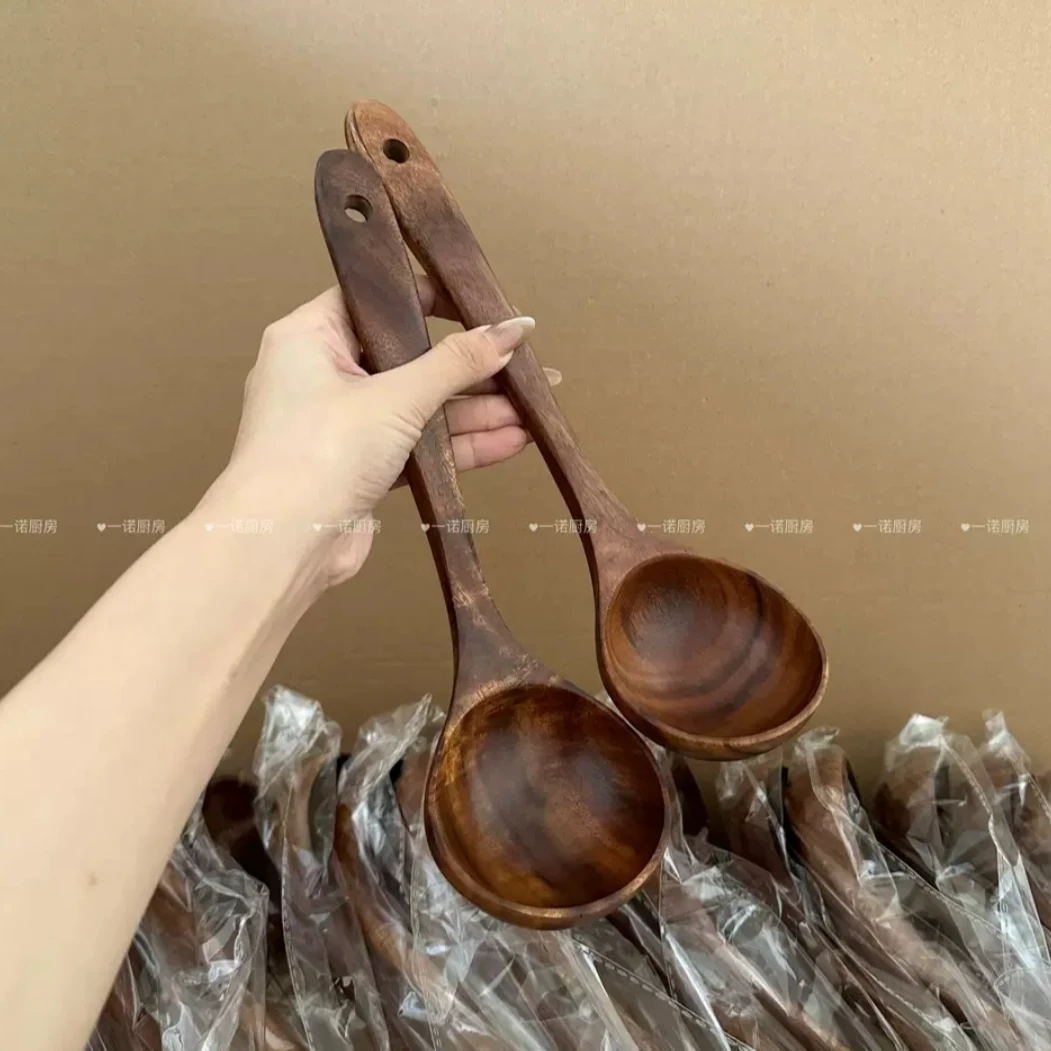 【娟子专属】实木大汤勺家用长柄木勺子木头粥勺木质稀饭勺木勺盛汤