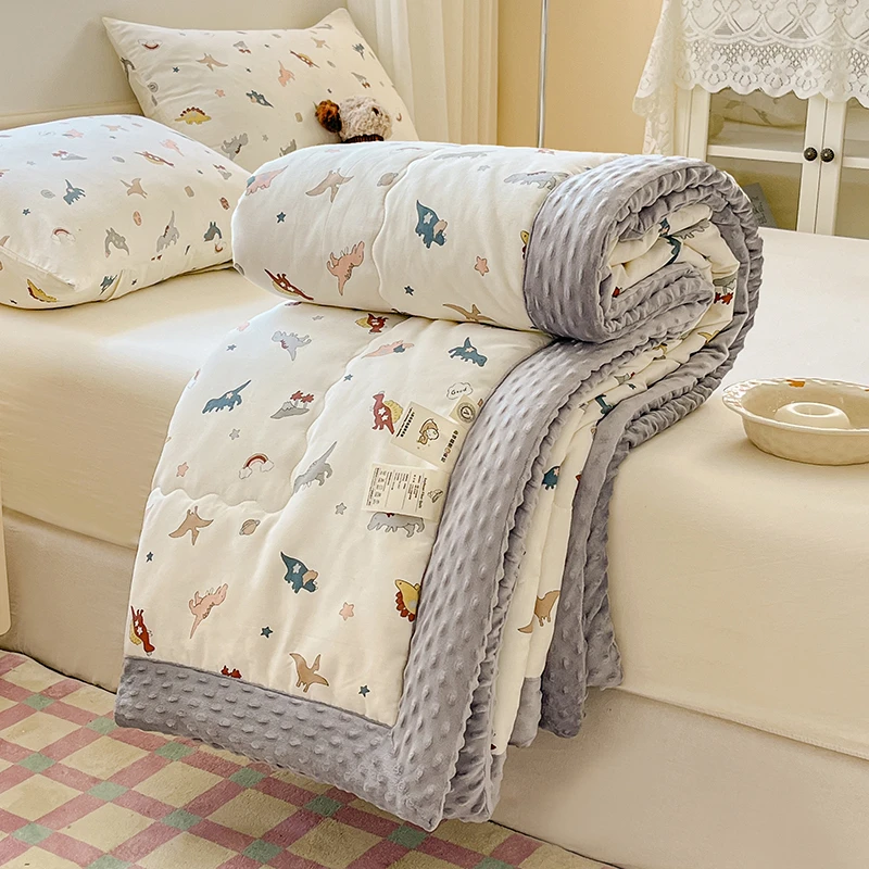 A类母婴级全棉豆豆被幼儿园午休被加厚纯棉冬被儿童春秋被可机洗8