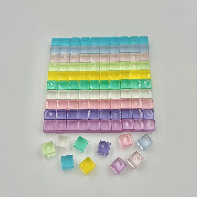 深色系对对碰【许愿1个颜色+三连】8mm夜光小冰块（30颗）手工diy配件