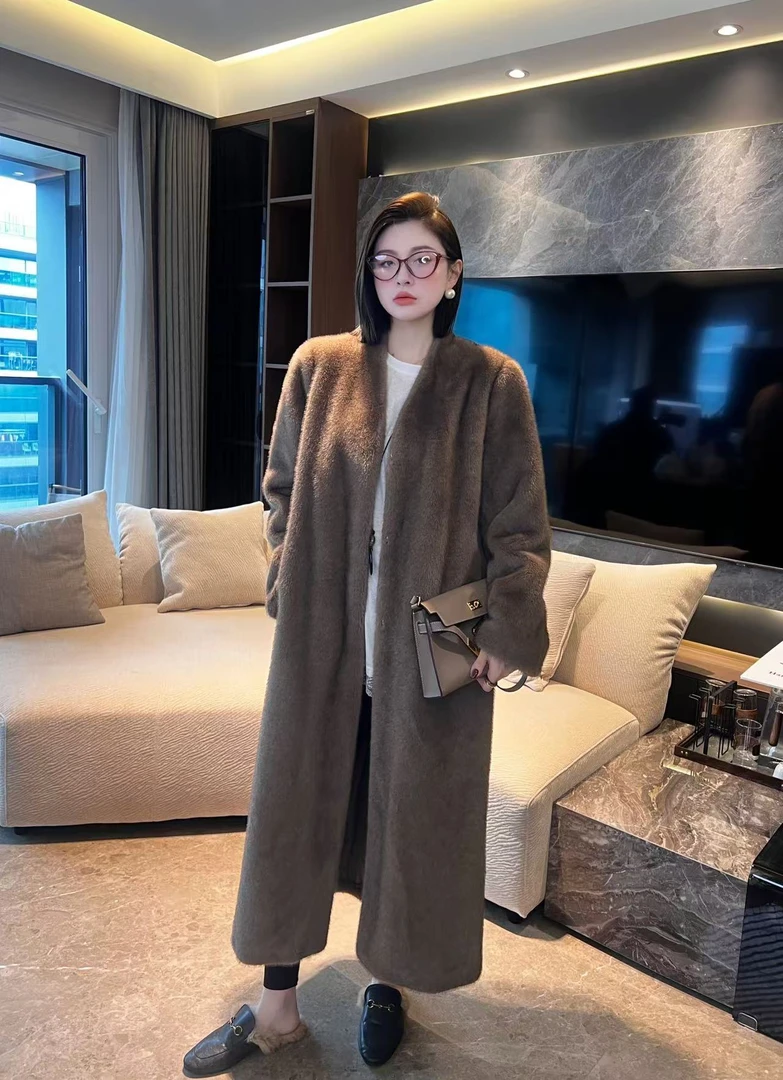 2024新款大衣西装领长款时尚轻奢女装洋气外套高端显瘦气质爆款