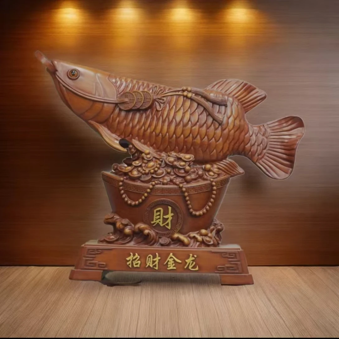 招财金龙鱼摆件吧台前台开业送礼装饰摆件    SPD